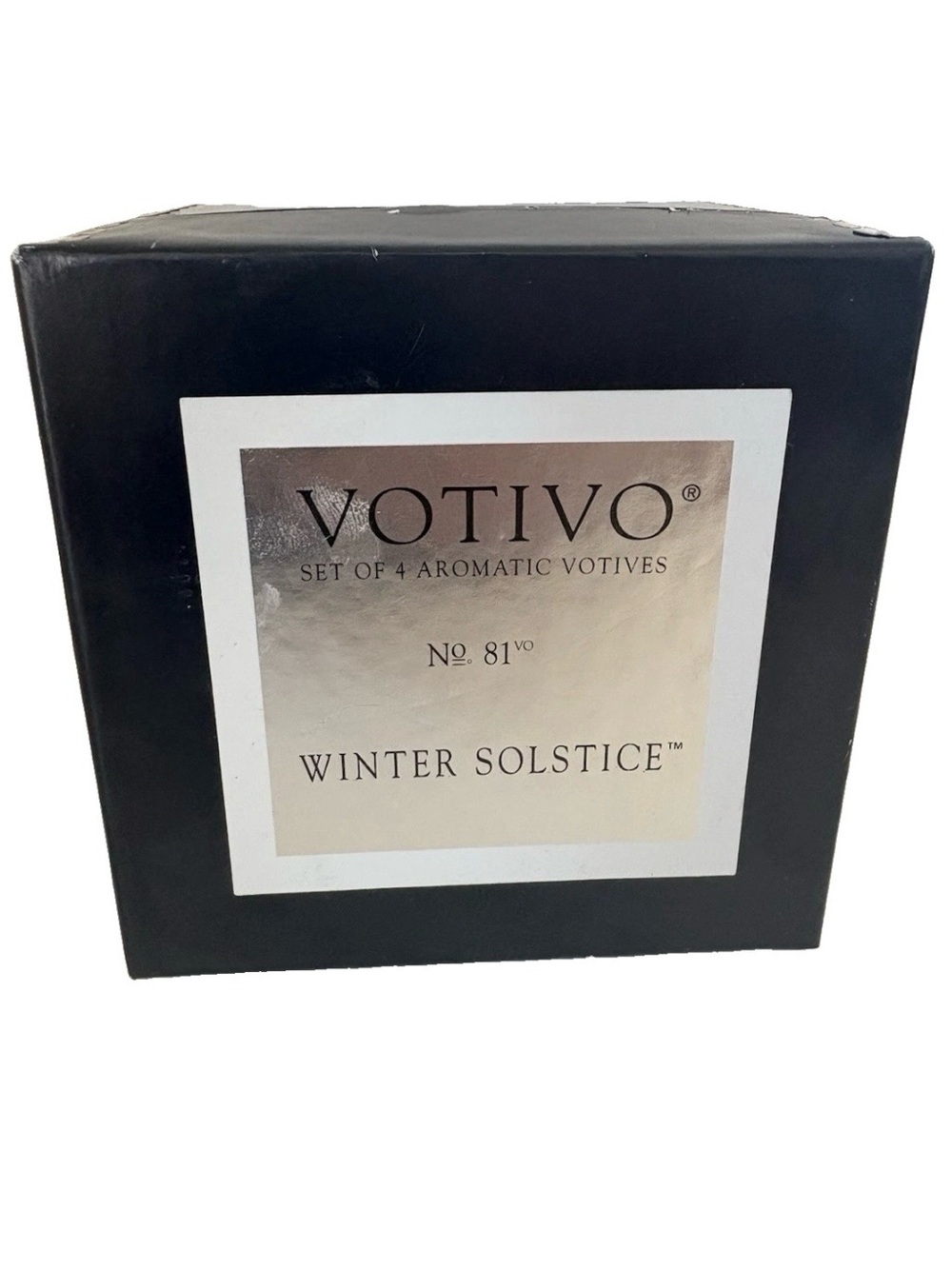 Boxed Votivo No 81 Winter Solstice Set of 4 Candles Mini Discontinued New In Box